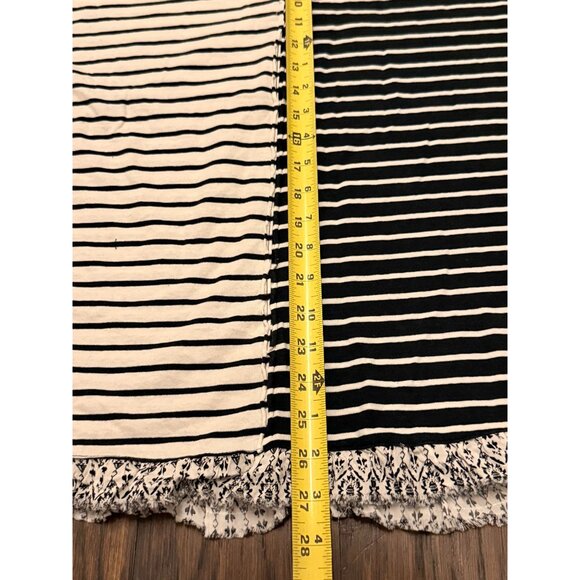White Birch Black & White Striped Flowy Top Size 1XL Cotton & Rayon Blend Boho - Picture 6 of 13